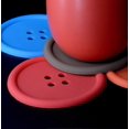 thumbnail image 1 of Coasters [Cute As a Button / 5-Pack] Silicone Heat Resistant/Non-Slip Coasters for Coffee, Tea & Other Hot or Cold Drinks, 1 of 5