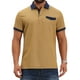 thumbnail image 1 of CAMISA POLO DE NEGOCIOS RETRO OCCIDENTAL DE MANGA CORTA PARA HOMBRES INSPIRE CHIC, CON ESTIRAMIENTO Y BLOQUEO DE COLOR, TAMAÑO S, CAQUI, 1 of 6