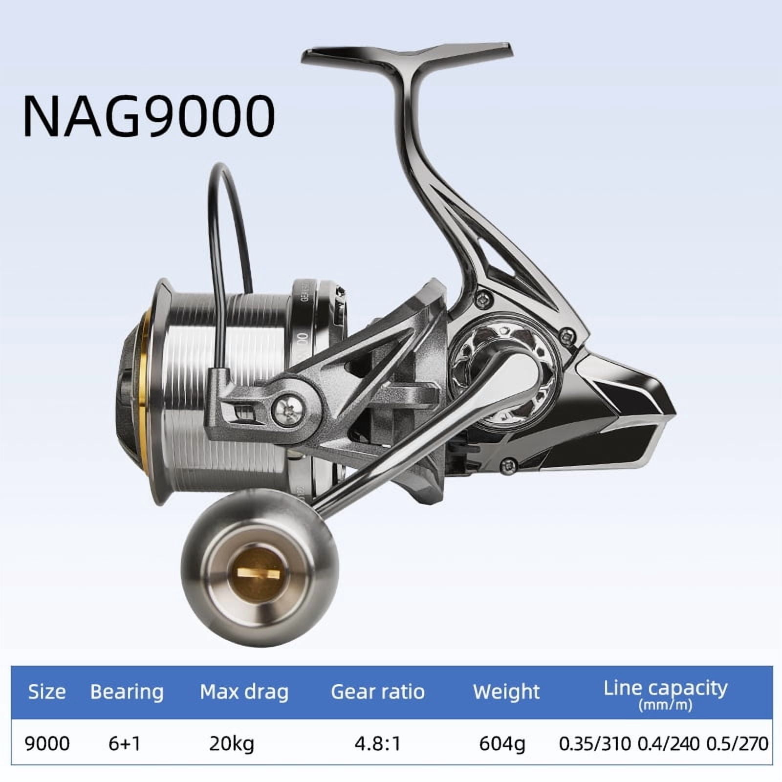 BILLINGS 8000-14000 Metal Spinning Reel 20KG Max Drag Long Casting Reel and Powerful Salt Water Surf Spinning Fishing Reel