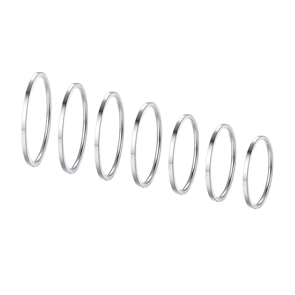 GOOHOCHY Ring Cool Rings 7Pcs Size 4 1.84In Circumference