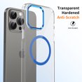 thumbnail image 3 of Magnetic for iPhone 14 Pro Max Clear Case Compatible with Magsafe Military-Grade Protection Shockproof Phone Bumper,Anti-Scratch Drop Proof Anti-Fingerprint Clear Hard Back Cover Back,Blue, 3 of 9