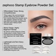 thumbnail image 4 of Stamp Style Waterproof Eyebrow Powder Set for Natural Look, Long Lasting Easy Applicator Kit, Buildable Arch Filler for Beginners, Complete Compact for Daily Routine, 4 of 7