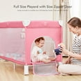 thumbnail image 3 of ANGELBLISS 5 in 1 Pack and Play with Diaper Changer Portable Playard with bassinet (Pink), 3 of 6