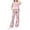 #A13-Pink, variant on Abcomgle Girls Lounge Sets 4-16 Girls Two Piece Outfits Floral Print Short Sleeve T Shirts and Wide Leg Pants Set Cute Trendy Girls Lounge Set,11-12 Years