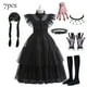 thumbnail image 2 of Disfraz de Halleween para niños y niñas, traje de Merlina, Adam, fantasía, Carnaval, fiesta, cumpleaños, 2 of 5