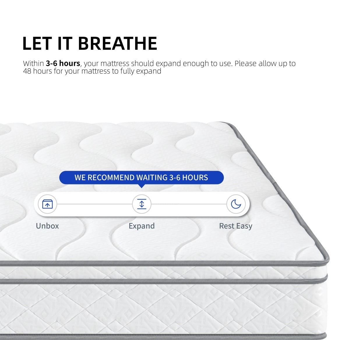 Full Size Mattress, 10 Inch Hybrid Mattress in a Box with Gel Memory Foam and Individually Wrapped Pocket Coils, Medium Firm Bed Mattress for Pressure Relief, CertiPUR-US Certified