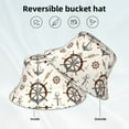thumbnail image 2 of Fuzoiu Anchor with Rope Print Reflective Bucket Hat,Outdoor Hat for Men and Women,Bucket Hat for Travel Fishing Hunting Summer Camp, 2 of 6