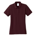 thumbnail image 5 of Yellow Rooster Women's Core Blend Pique Polo Athletic Maroon 3XL, 5 of 6