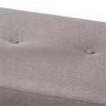 thumbnail image 6 of Bowery Hill Tufted Bench in Grey and Walnut Brown, 6 of 8