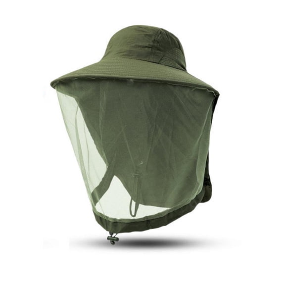 QHUDLV kkiuop Unisex Mosquito Hat With Hidden Net Mesh Repellent Casual Outdoor Insect Protection Fishing A0Y8 Sunscreen Bee