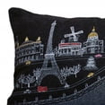 thumbnail image 4 of 35" Black and White Paris Nighttime Skyline Standard Lumbar Decorative Pillow, 4 of 6