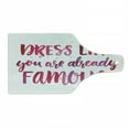 thumbnail image 1 of Inspirational Cutting Board, Watercolor Words About Fashion Clothes Fame Pink Brushstrokes Calligraphy, Tempered Glass Cutting and Serving Board, Wine Bottle Shape, Pink Fuchsia, by Ambesonne, 1 of 1