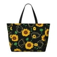 thumbnail image 2 of Daiia Sunflowers3 Beach Travel Bag - Water-Resistant Beach Bag, Lightweight Tote with 7 Pockets for Women and Men - Gym,Pool,Camping,Reusable Grocery Bag, 2 of 7