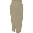 thumbnail image 2 of Women's Office Work Pencil Skirt Stretch High Waist Below Knee Bodycon for Business Casual, 2 of 18