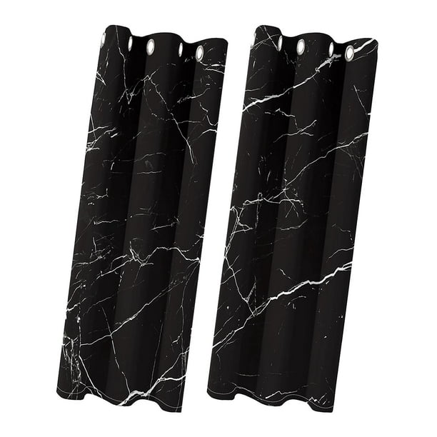 Cortinas de ducha de fibra de poliéster Bañeras Cortina de ducha Cortinas de baño de secado rápido Cortinas de ventana para baño Dormitorio Gimnasios Negro BLESIY Cortinas de baño