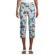 The Pioneer Woman Floral Tie Hem Capri Pants, Womens