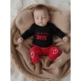 thumbnail image 6 of BemeyourBBs Toddler Baby Boy Valentines Day 2 Piece Outfits Newborn Love Boy Sweatshirt Tops and Pants Set Fall Winter Spring Clothes, 6 of 9
