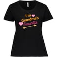 thumbnail image 3 of Inktastic I'm Grandma's Favorite with Arrow and Hearts in Pink Women's Plus Size T-Shirt, 3 of 5