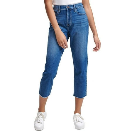 Calvin Klein Jeans High-Rise Cropped Straight-Leg Jeans