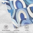 thumbnail image 4 of Abstract Blue Circular Pattern Set of 2 Pure Cotton Towels, 16'' x 28'', Highly Absorbent and Soft, 4 of 8