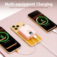 thumbnail image 3 of Magnetic Portable Charger, Ultra-Light 10000mAh 22.5W Power Bank, USB-C In & Out Fast Charging, Wireless Powerbank Compatible with iPhone 17/16/15/14 Samsung S22/S21 iPad etc (Pink), 3 of 11