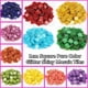 thumbnail image 2 of 100 piezas (aprox. 100 g/3,52 oz) de mosaicos de vidrio brillante con purpurina, 1 cm/0,39 pulgadas, cuadrados, 0,4 cm/0,15 pulgadas de grosor, materiales para manualidades de bricolaje, 2 of 5