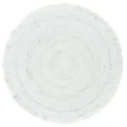 thumbnail image 2 of SAFAVIEH Braided Brittania Solid Polyester Reversible Area Rug, Ivory/Gray, 5' x 5' Round, 2 of 7