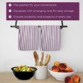 thumbnail image 6 of Candy Cottons Stripe Kitchen Towels Decor Hanging Loop Tea Dish Towels Boho Absorbent Festive Gift Set of 6 Pantry Reusable 18x28 Inch Kitchen Dish Towels|Trendy Spring French Stripe|Purple, 6 of 8