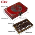 thumbnail image 2 of 9 Column Classic Wooden Abacus With Vintage Leather Box Soroban For Study Decoration Or Gift Aging Treatment Sp-01, 2 of 5