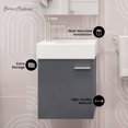 thumbnail image 3 of Colmer 18" Wall-Mounted Bathroom Vanity in Slate, 3 of 14