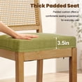 thumbnail image 4 of Bar Stools Set of 2, LEGAHOME 28" Bar Height Bar Stool, Farmhouse Linen Upholstered Bar Stool with Cane Back, Wood Bar Chairs for Kitchen Island Dining Room, Suitable for 40"-42" Table, Green, 4 of 7