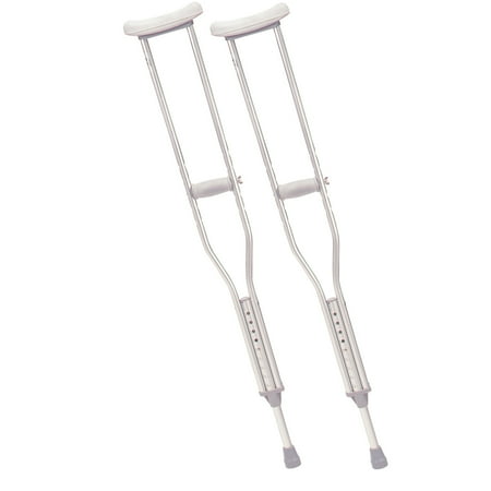 Drive Medical Walking Crutches with Underarm Pad and Handgrip, Adult, 1 (Best Way To Pad Crutches)