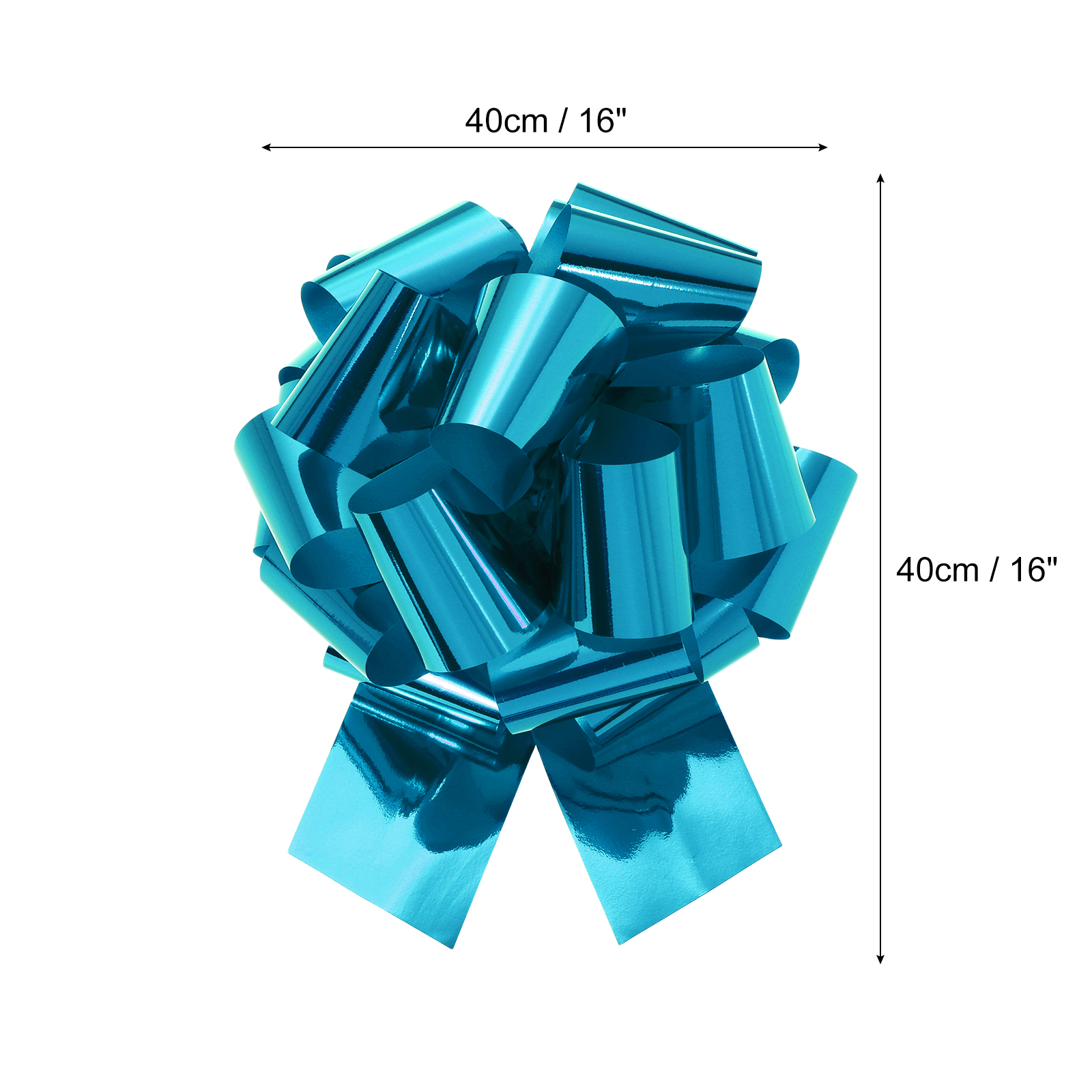 Uxcell Metallic Large Big Pull Bow Gift Wrapping Bows Ribbon for Wedding Car Baskets Presents Light Blue 16 inch