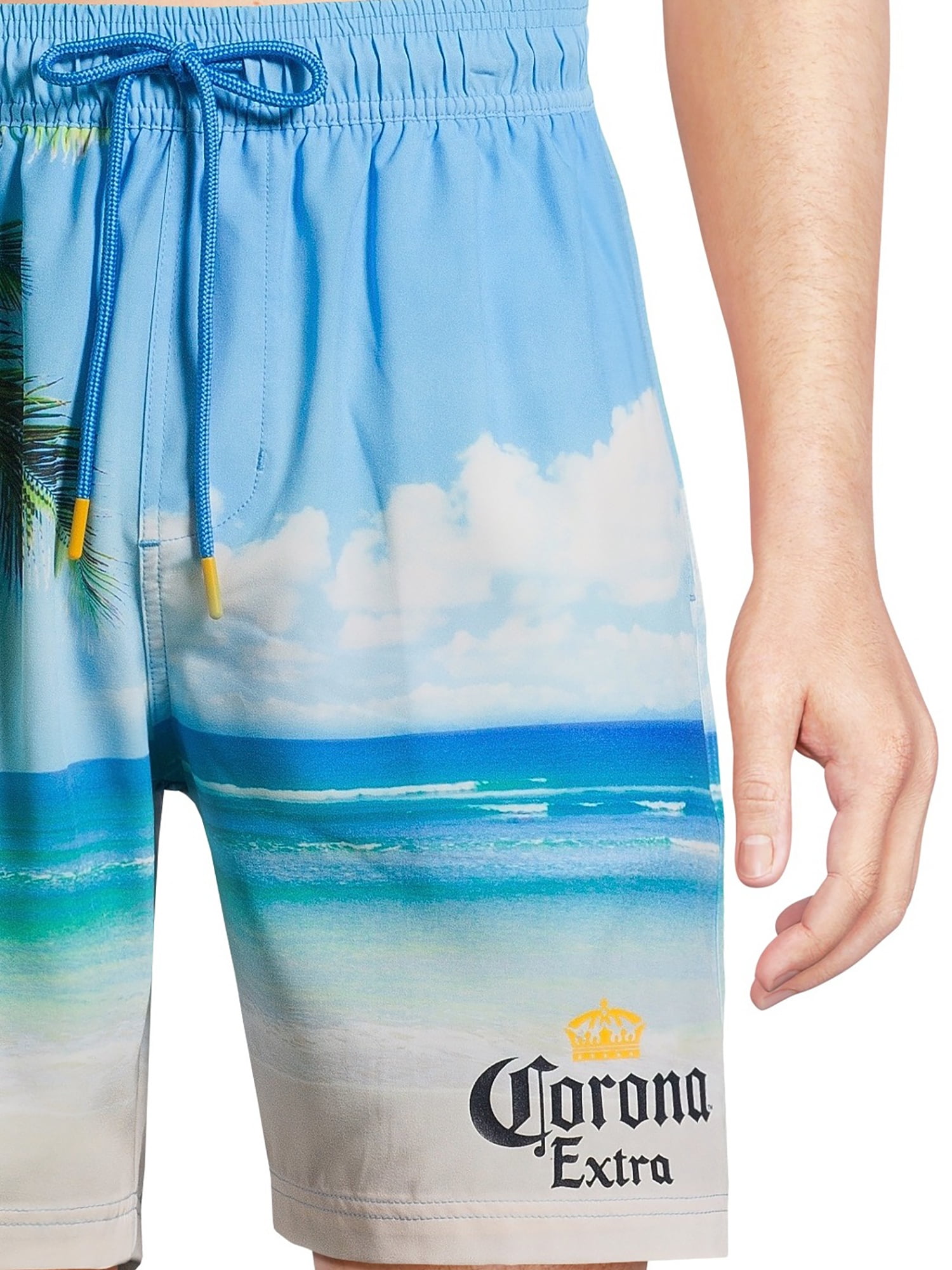 Corona Beer Men's & Big Men's Board Shorts Swim Trunks, 7.5" Inseam, Sizes S-3XL