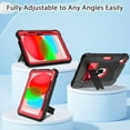 thumbnail image 4 of SUPNICE Case for New iPad (A16) 11th Generation 11 Inch 2025, iPad 10th Generation 10.9" 2022, Heavy Duty Shockproof Rugged Protective Case with Kickstand & Pencil Holder,Black and Red, 4 of 7