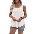 thumbnail image 1 of RXMEKW Camisole Sans Manches pour Femmes, Blouse d'Été Unie à Col Rond, Débardeur Décontracté en Tricot Extensible, 1 of 3