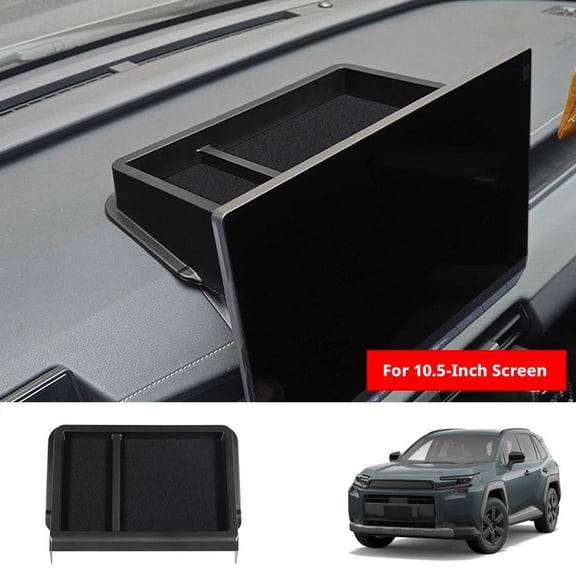 Navigation Screen Storage Box Dashboard Organizer Only for 2026, Behind Screen Concealed Tray for Glasses Keys Cards, Heat Resistant ABS