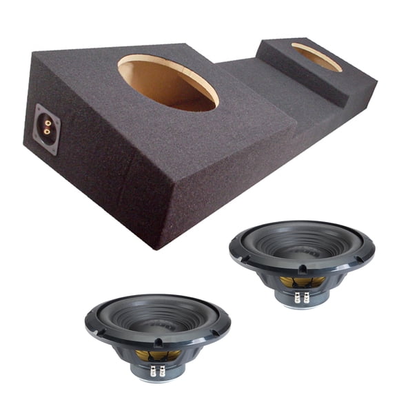 Alpine Truck Box with Console Sealed Dual 12" W12S4 Loaded Subwoofer Sub Box Enclosure 500W RMS 4 Ohm
