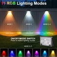 thumbnail image 2 of Aship Solar Fence Lights 8 Pack, 12 Modes RGB Color Outdoor Fence Solar Lights  50 Lumens LED Solar Lights Outdoor Waterproof for Patio, Backyard, Deck, Fence, Railing, 2 of 7