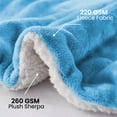 thumbnail image 5 of Moonlight20015 Sherpa Blanket Fluffy Plush Ultra-Soft Bed Blanket Reversible Twin Size Light Blue Color, 5 of 8