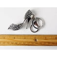 thumbnail image 3 of Silver Tone Dark Grey Crystal Rhinestone Lady Stiletto Heel Shoe Hook Keychain, 3 of 4