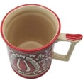 thumbnail image 3 of India Meets India Ceramic Beer Mug 500 ML Handicraft By Awarded Indian Artisan (4, Red), 3 of 5