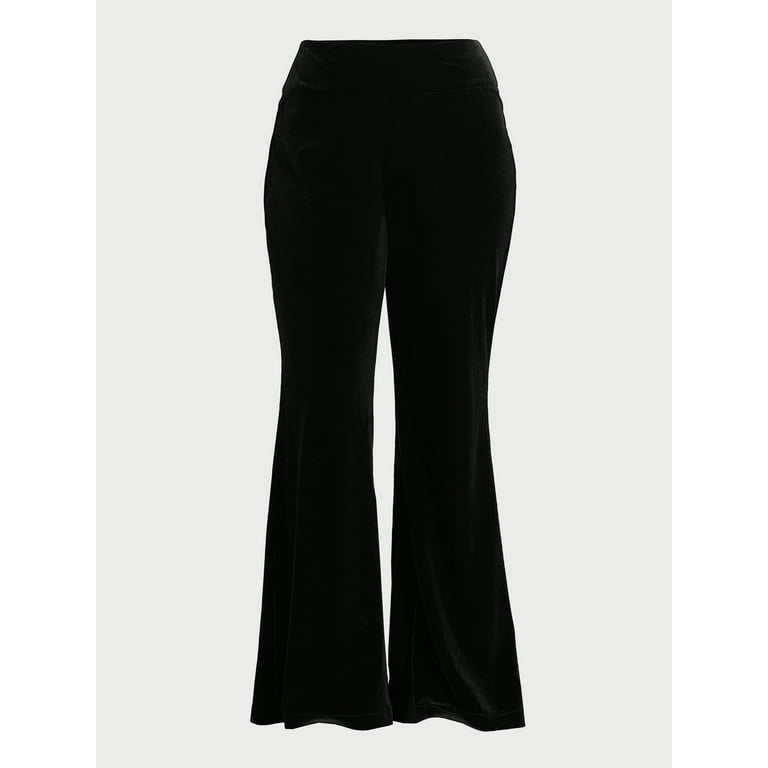 Sofia Jeans Women's Plus Size Melissa Flare Velour Pants, 32.5 Inseam,  Sizes 1X-5X 