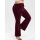 thumbnail image 1 of Más el tamaño del lazo de terciopelo bootcut pantalones Rosegal  Pantalones de talla grande, 1 of 5