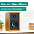 thumbnail image 2 of Electrohome Berkeley 2.0 Stereo Powered Bookshelf Speakers with Built-in Amplifier and 3" Drivers for Turntable, TV, PC and Wireless Music Streaming featuring Bluetooth 5, RCA and Aux (EB20), 2 of 8
