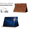 thumbnail image 3 of for Samsung Galaxy Tab A7 Lite 8.7" 2021 SM-T225/T220 Case PU Leather Folio Tablet Cover, Smart Auto Wake/Sleep Flip Stand Case Embossed Pattern Magnetic Clasp Protective Case, Brown, 3 of 9