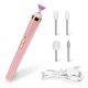 thumbnail image 1 of Lima de uñas eléctrica, juego de uñas con 4 velocidades, recortador de cutículas, herramientas de manicura y pedicura que funcionan con batería: cree su propio salón de belleza (rosa), 1 of 5