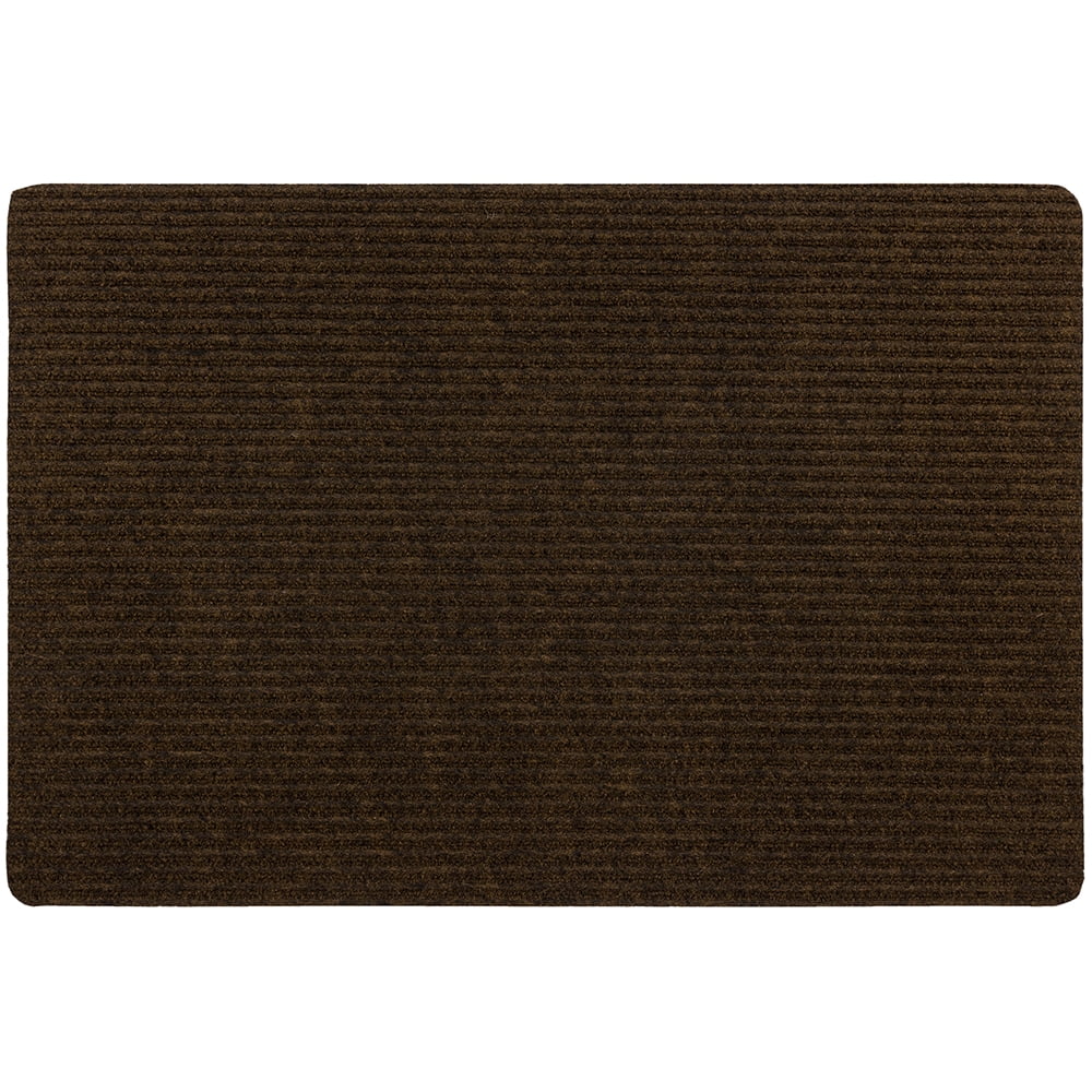 Mohawk Home All Purpose Polyester Ribbed Mat, Brown, 2' x 3'