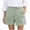 Mint Green, variant on Wdfiry Womens Casual Shorts Pull On High Rise Bermuda Shorts Flat Front Solid Shorts for Womens