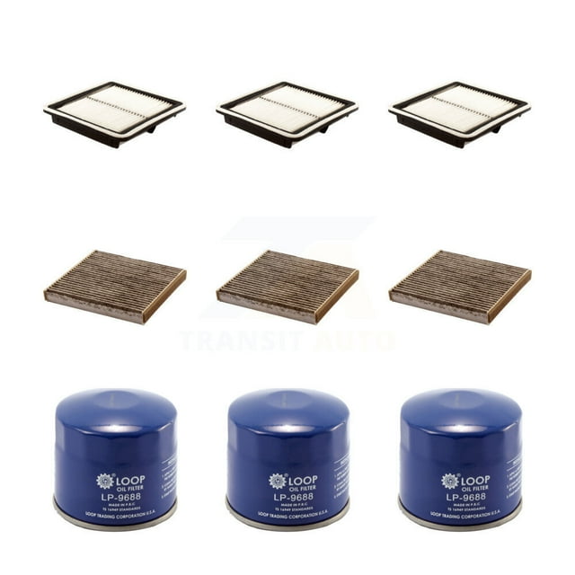 PUR 3x Air + 3x Cabin + 3x Engine Oil Filter (9 Total) Kit for Car Subaru Outback Legacy KFM-101580